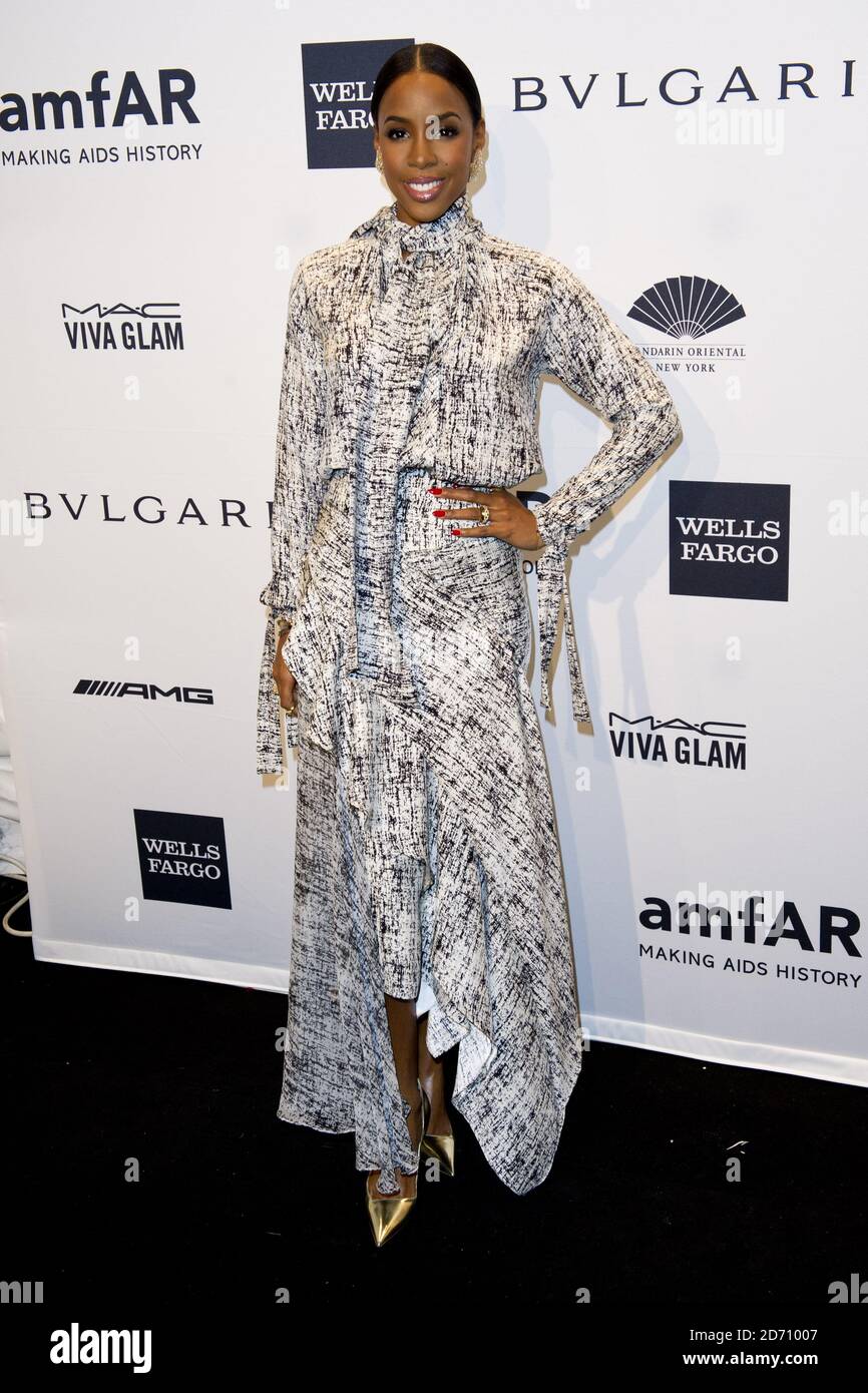 Kelly Rowland attending the amfAR New York Gala at Cipriani on Wall