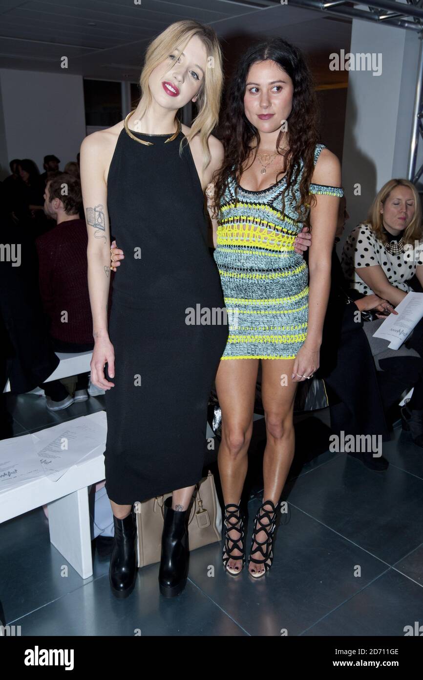 Pixie Geldof and Eliza Doolittle attending the Mark Fast fashion show