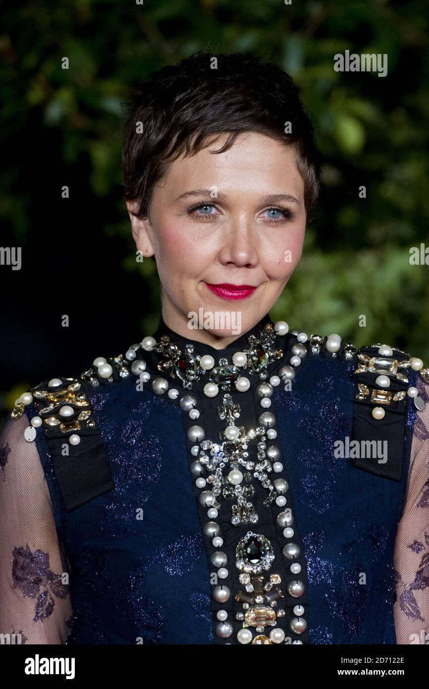 Maggie Gyllenhaal arriving at the EE British Academy Film Awards After Party, held at the Grosvenor Hotel in centralLondon Stock Photo