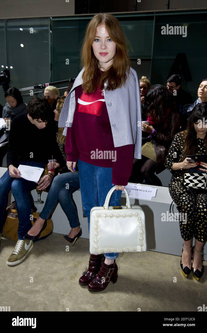 Angela Scanion attending the Fashion East fashion show, held at the ...
