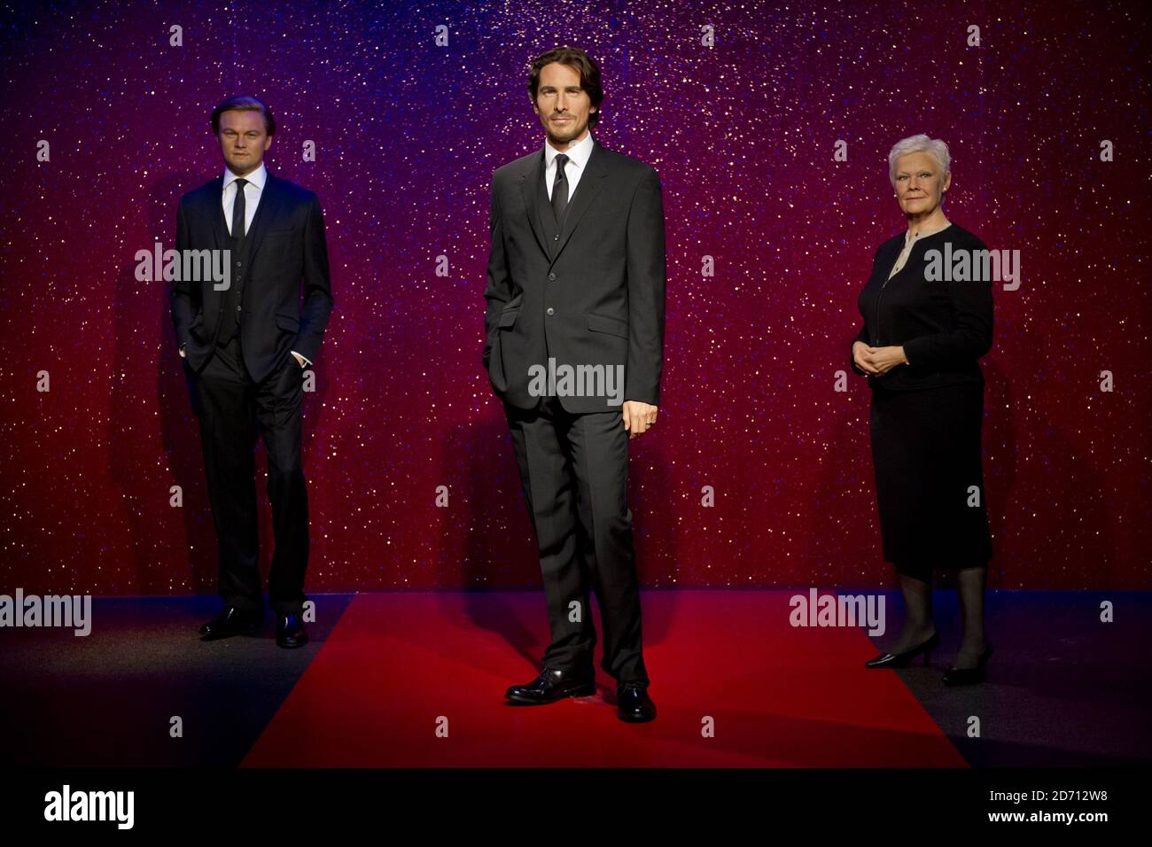 A waxwork of Christian Bale is unveiled with other best actor nominees for the Oscars, at Madame Tussauds museum in central London. Stock Photo