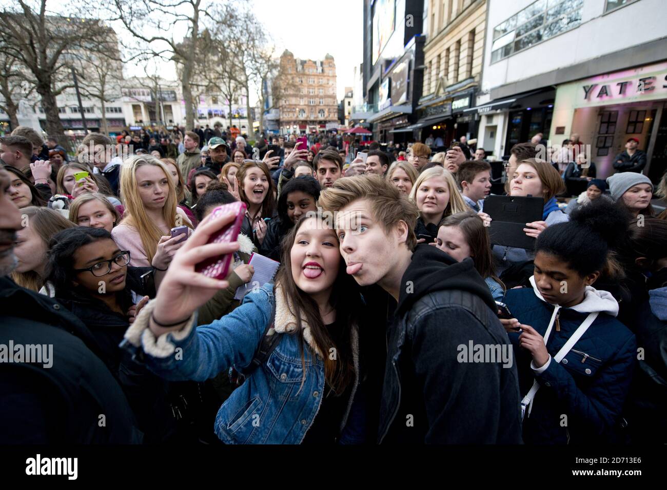 EXCLUSIVE Luke Hemmings of 5 Seconds of Summer arrives at Capital Radio