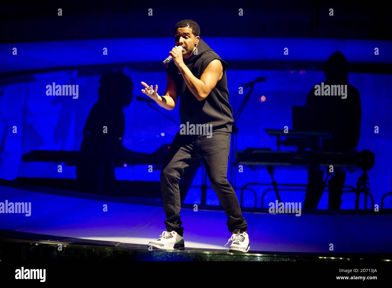 Drake performing at the O2 Arena in east London Stock Photo - Alamy