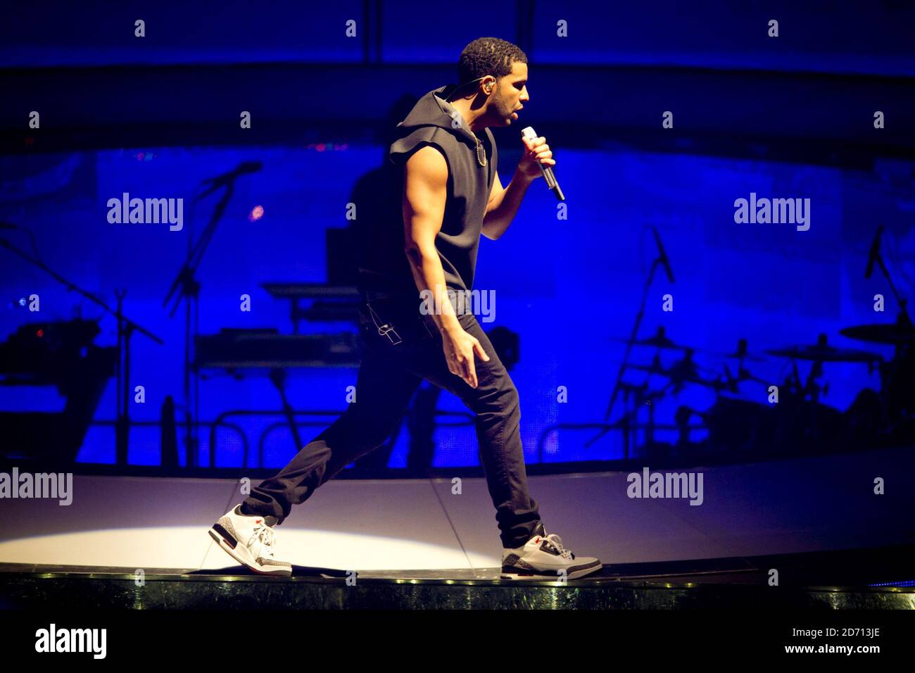 Drake performing at the O2 Arena in east London Stock Photo - Alamy
