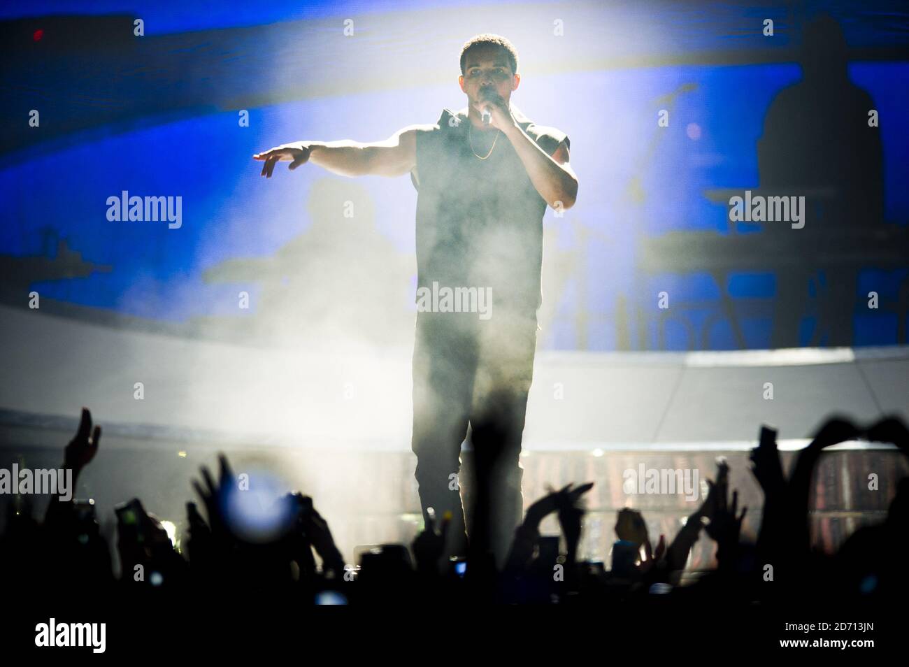 Drake performing at the O2 Arena in east London Stock Photo - Alamy