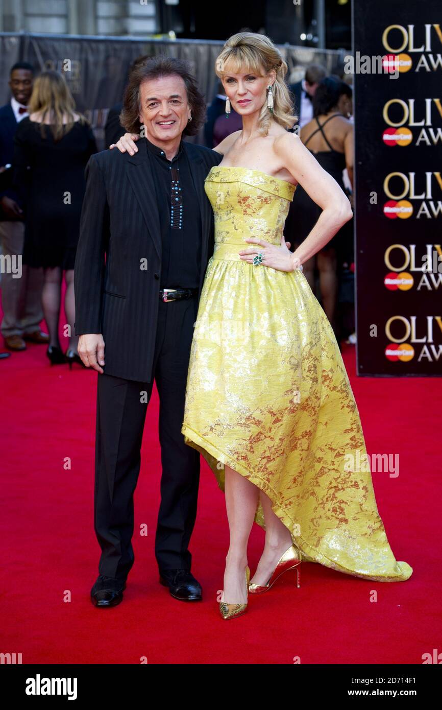 Leigh Zimmerman and Domenick Allen attending the Olivier Awards, held at the Royal Opera House