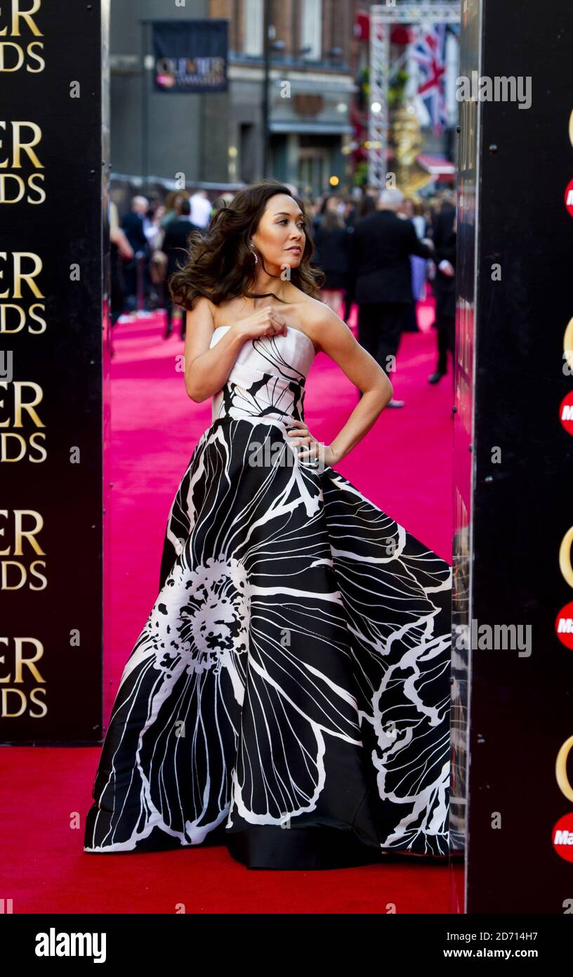 Myleene Klass attending the Olivier Awards, held at the Royal Opera