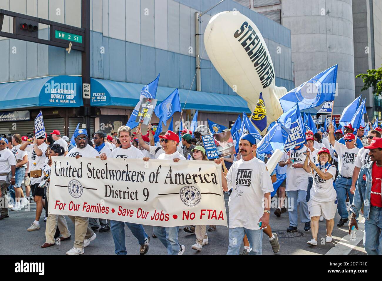 Florida Miami Biscayne Boulevard Free Trade Area Of Americans Summit 
