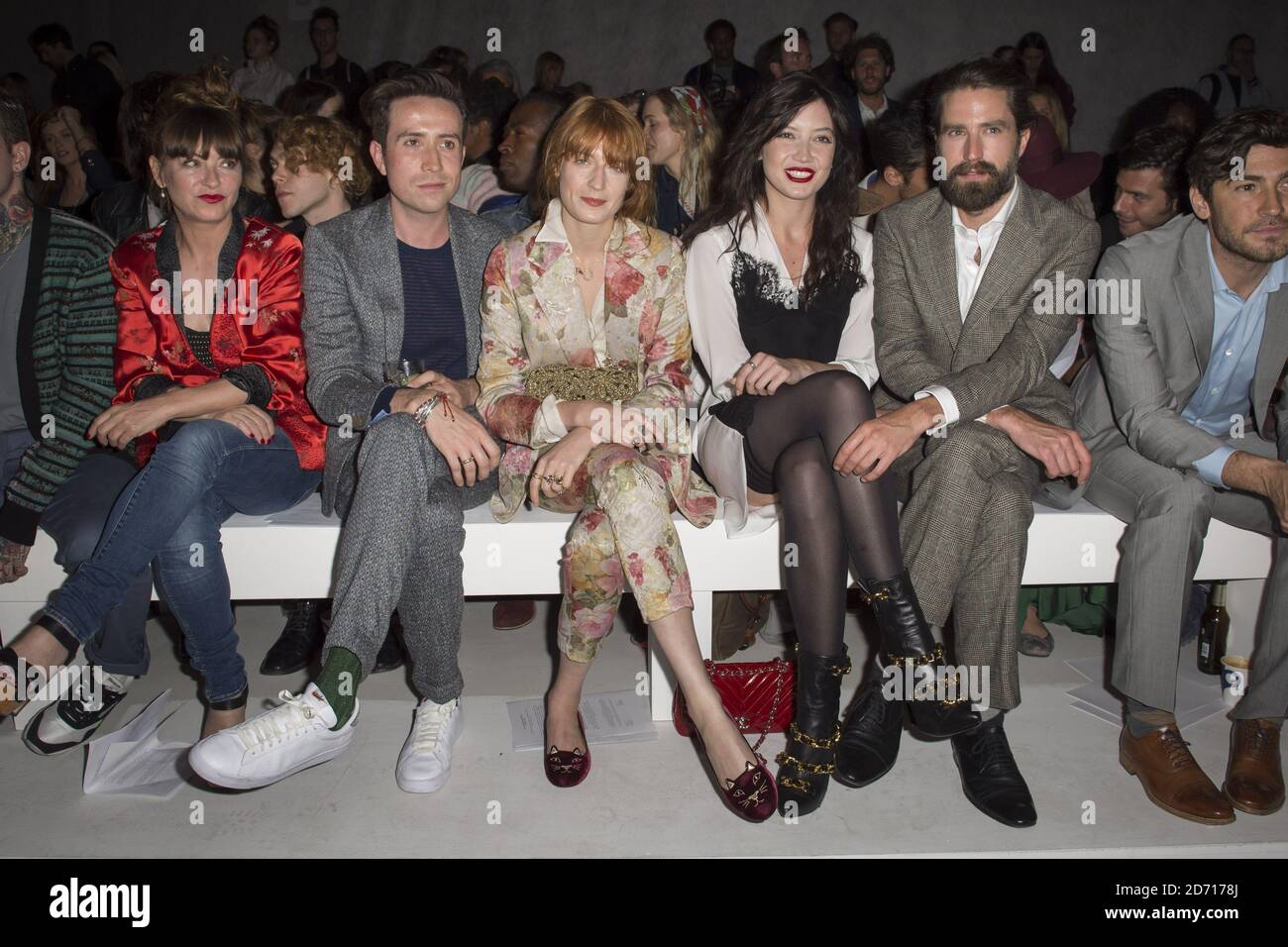 Nick Grimshaw, Florence Welch, Daisy Lowe and Jack Guinness on the