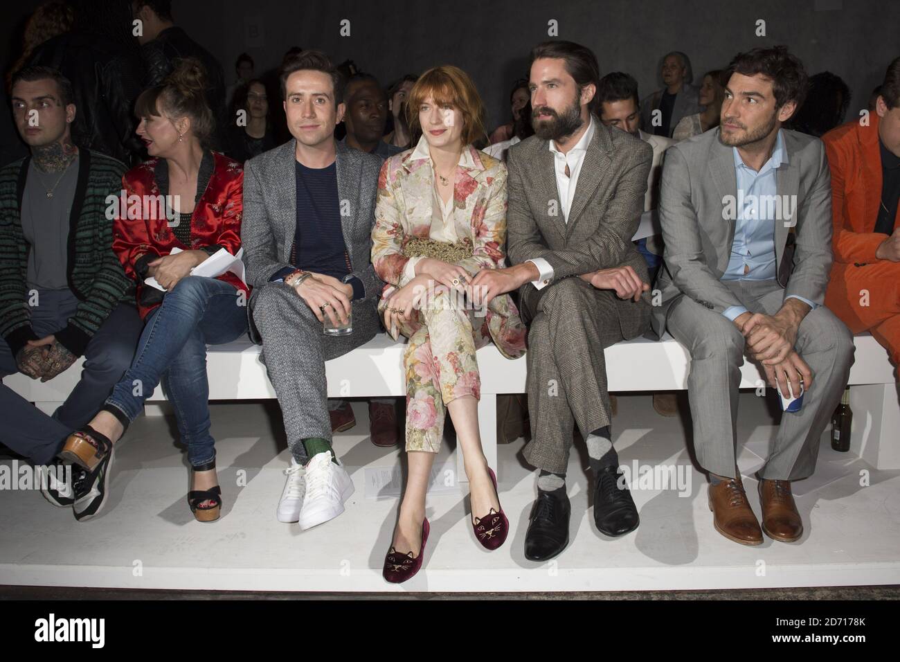 Nick Grimshaw, Florence Welch, Daisy Lowe and Jack Guinness on the