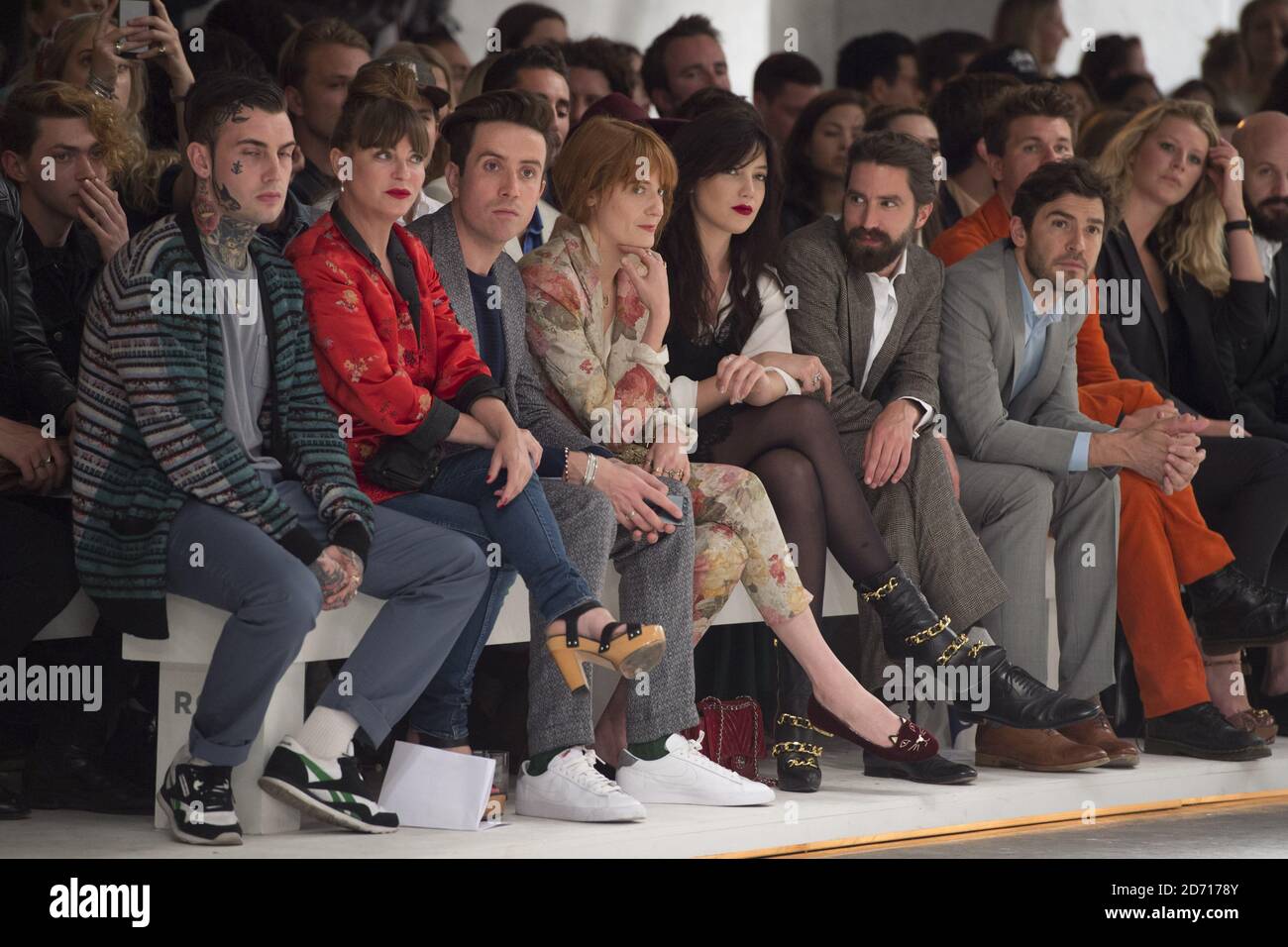 Nick Grimshaw, Florence Welch, Daisy Lowe and Jack Guinness on the