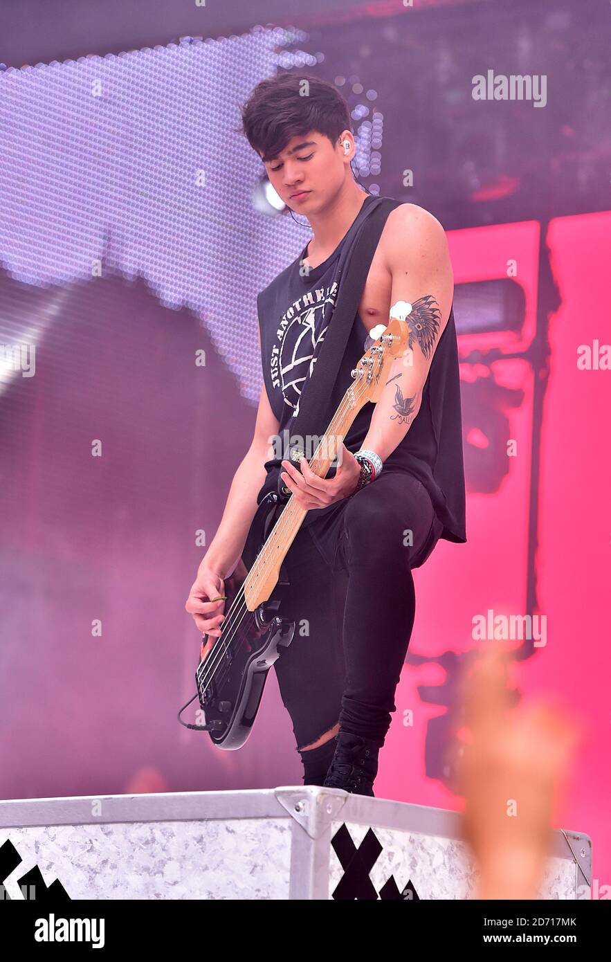 Calum Hood of 5 Seconds of Summer performs during Capital FM's