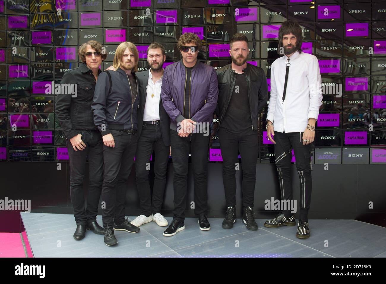 Kasabian pictured on the world's first Digital Red Carpet, unveiled by