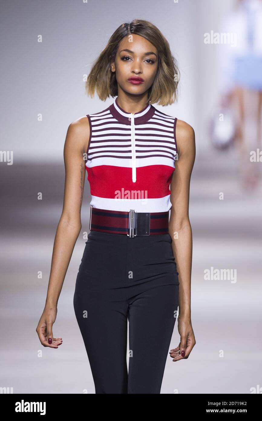 Jourdan Dunn on the catwalk at the Topshop fashion show, held at the Topshop  venue in Kings Cross, during London Fashion Week Stock Photo - Alamy