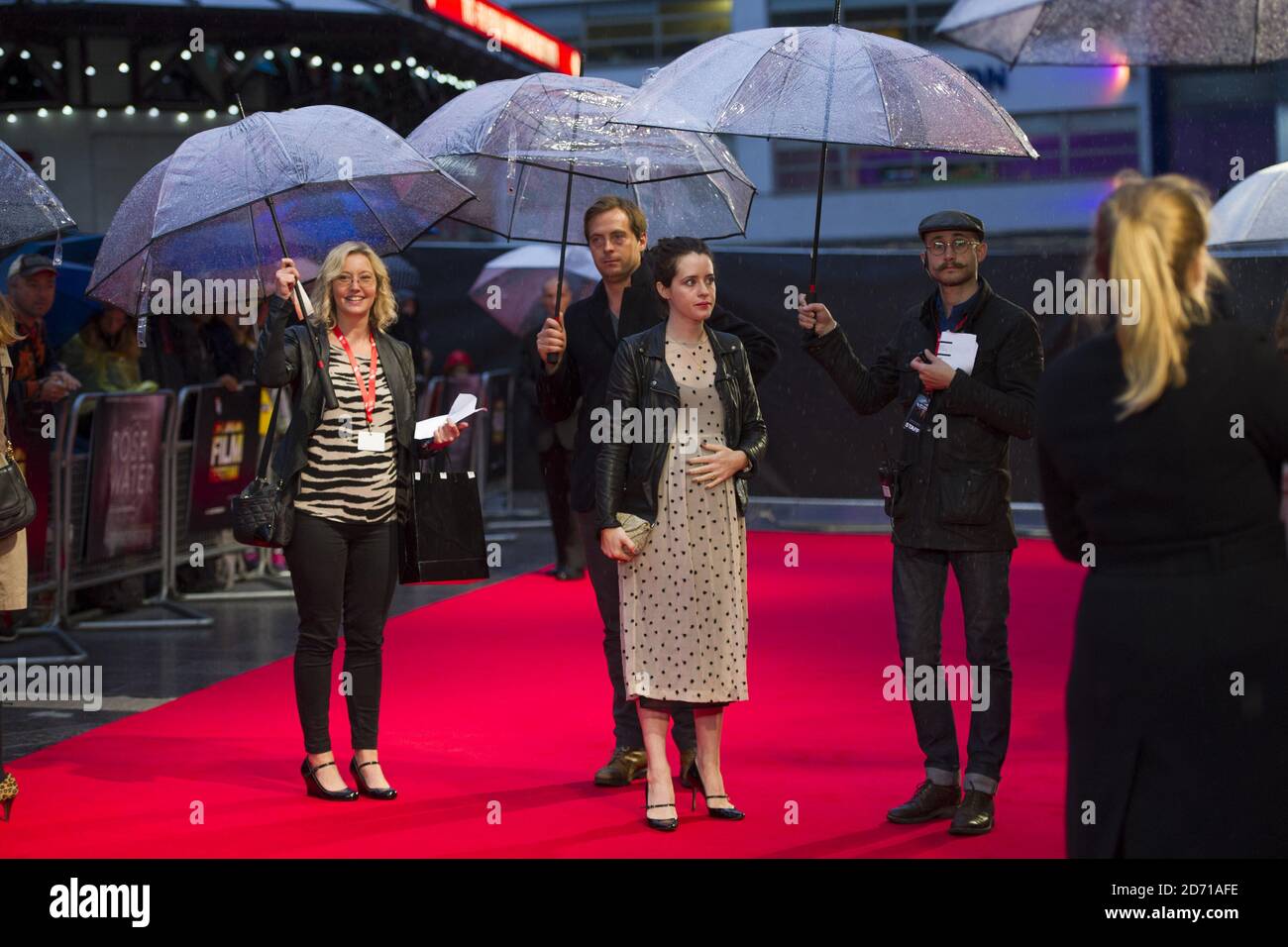 Claire Foy attending the premiere of Rosewater, held at the Odeon in Leicester Square as part of the BFI London Film Festival. Stock Photo