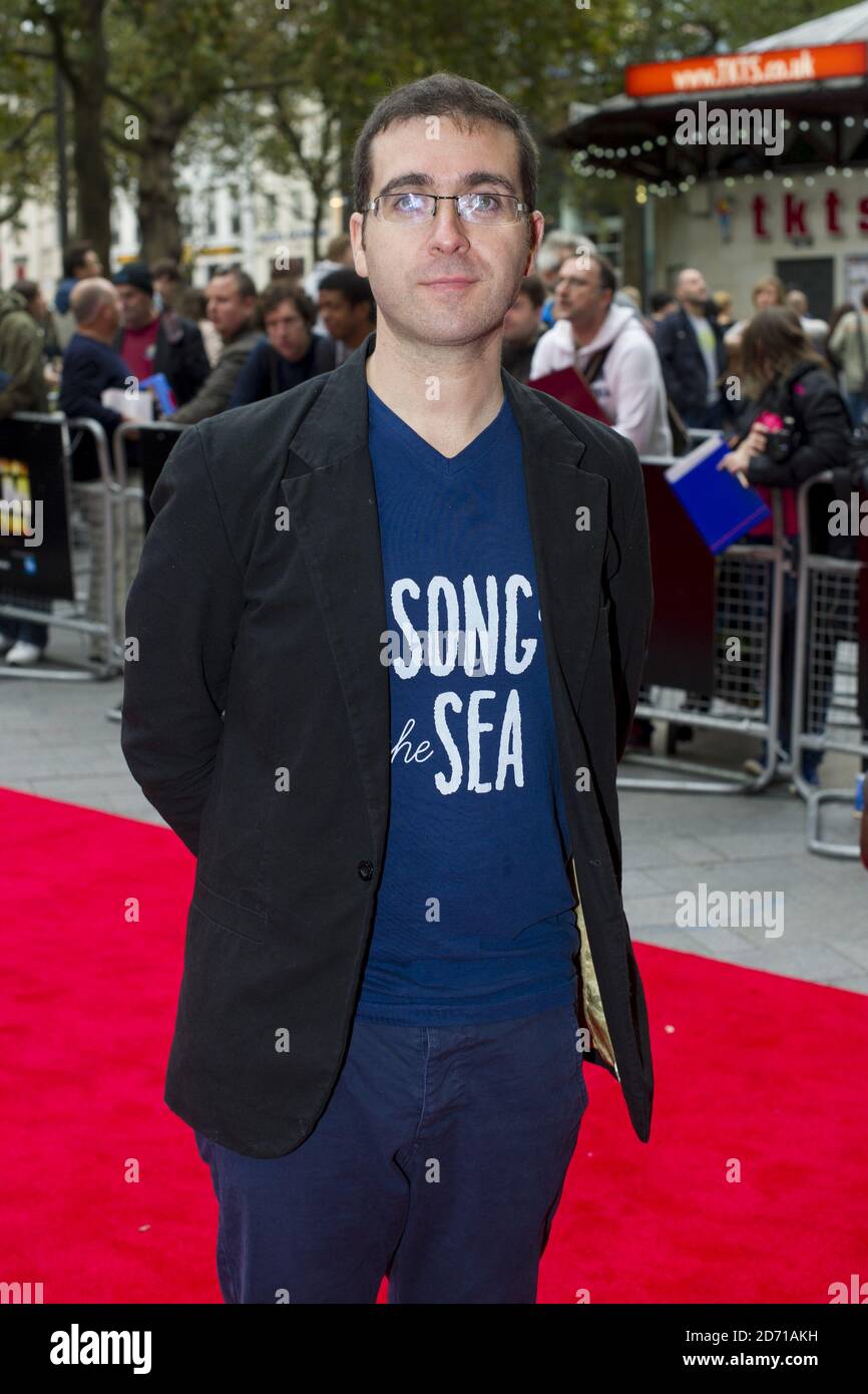 Director Tomm Moore attending the premiere of Song of the Sea, held as part of the BFI London Film Festival, at the Odeon Cinema in Leicester Square. Stock Photo