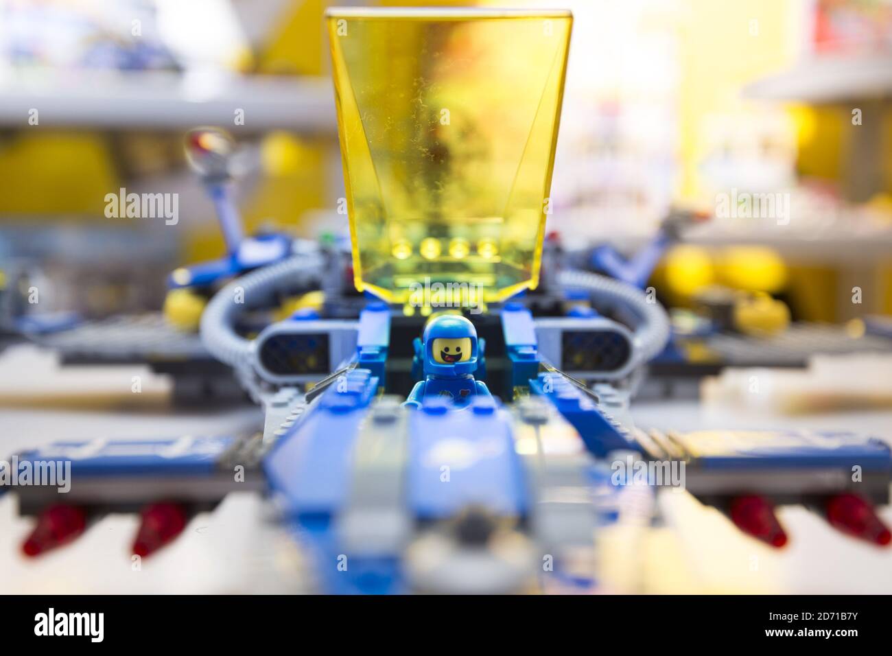 A Lego Benny's Spaceship on display at Dream Toys 2014 in Marylebone London  Stock Photo - Alamy