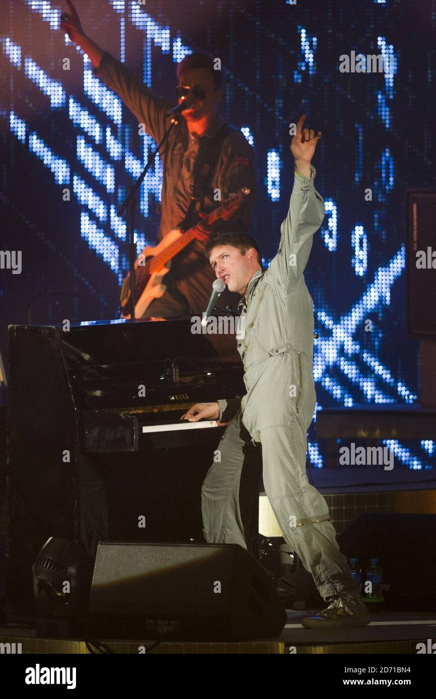 James Blunt performing at the Hammersmith Apollo in west London Stock