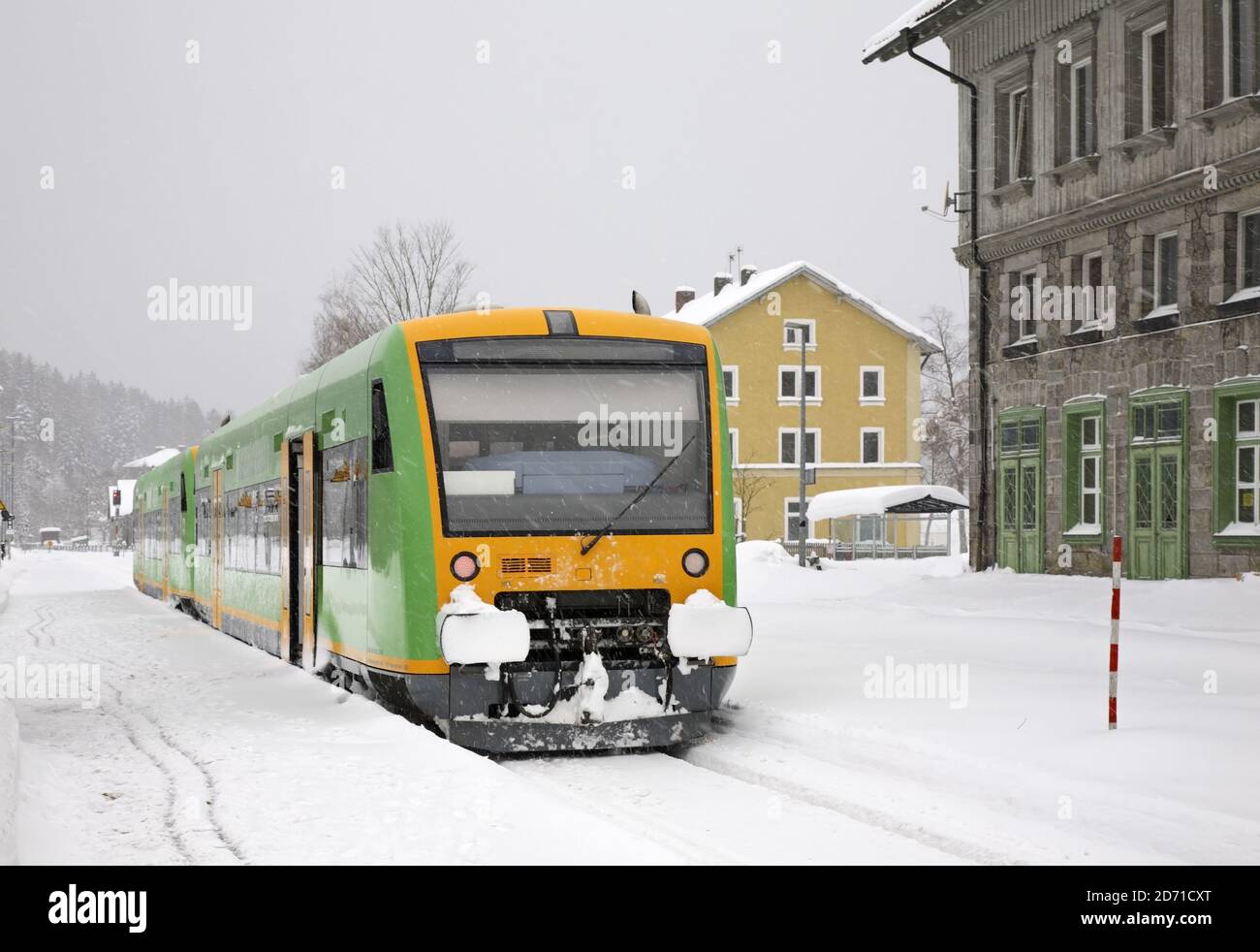 Railway station in Bayerisch Eisenstein. Bavaria. Germany Stock Photo