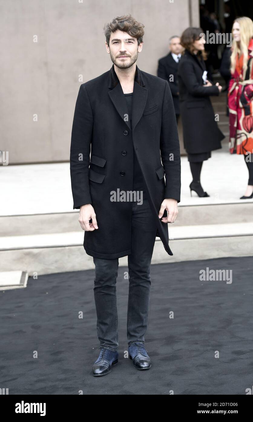 Robert Konjic attends the Burberry Prorsum Menswear Autumn Winter 2015 fashion show held Kensington Gardens, Kensington Gore, London Stock Photo