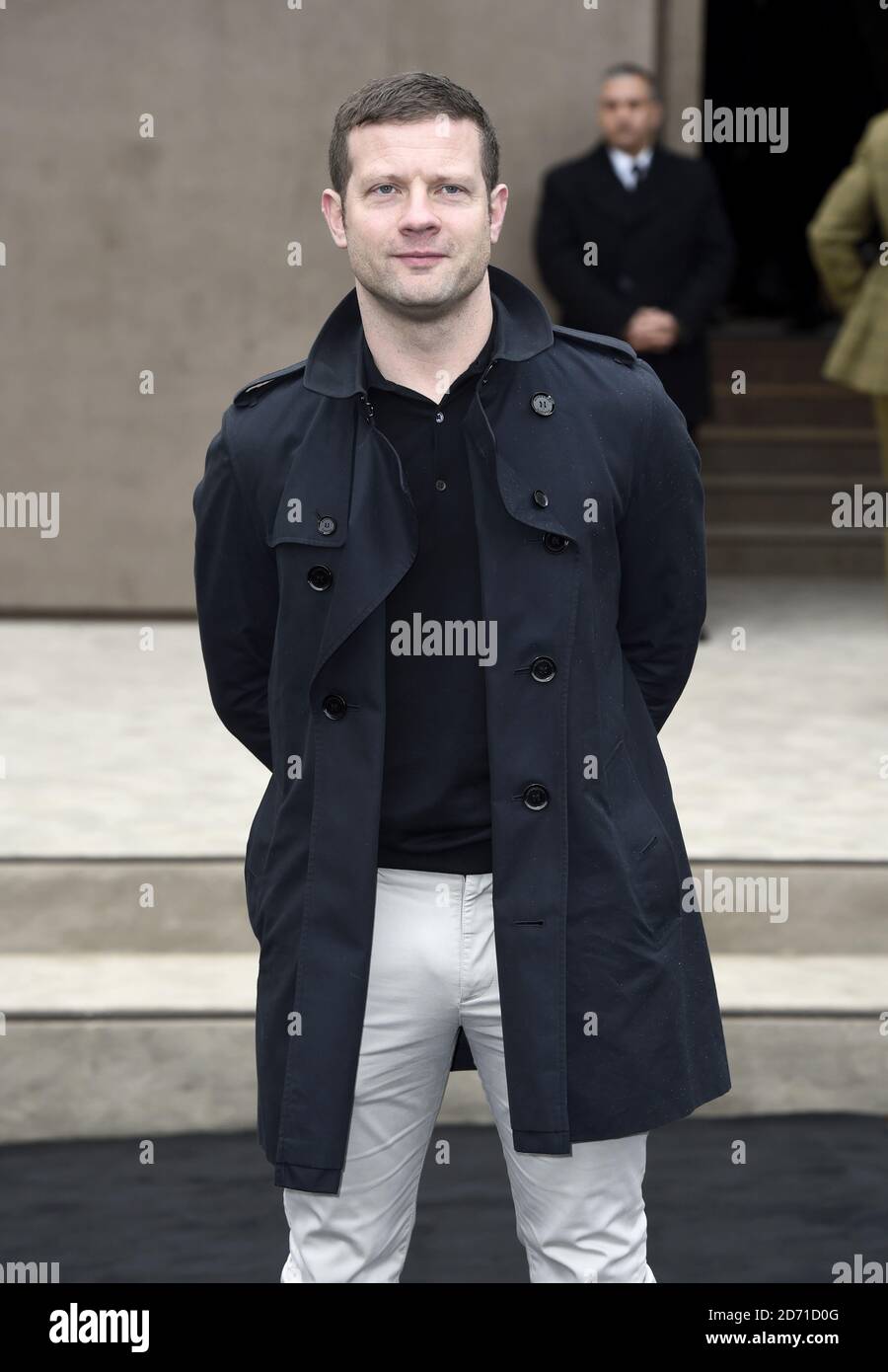 Dermot O'Leary attends the Burberry Prorsum Menswear Autumn Winter 2015 fashion show held Kensington Gardens, Kensington Gore, London Stock Photo