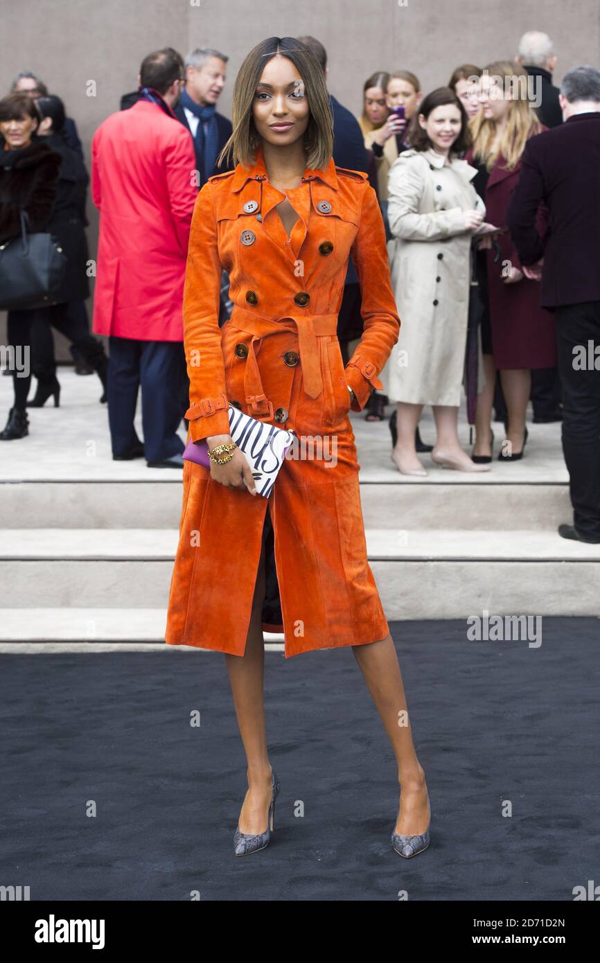 Jourdan Dunn arriving at the Burberry fashion show, held in Hyde Park as part as part of London Collections Men 2015. Stock Photo