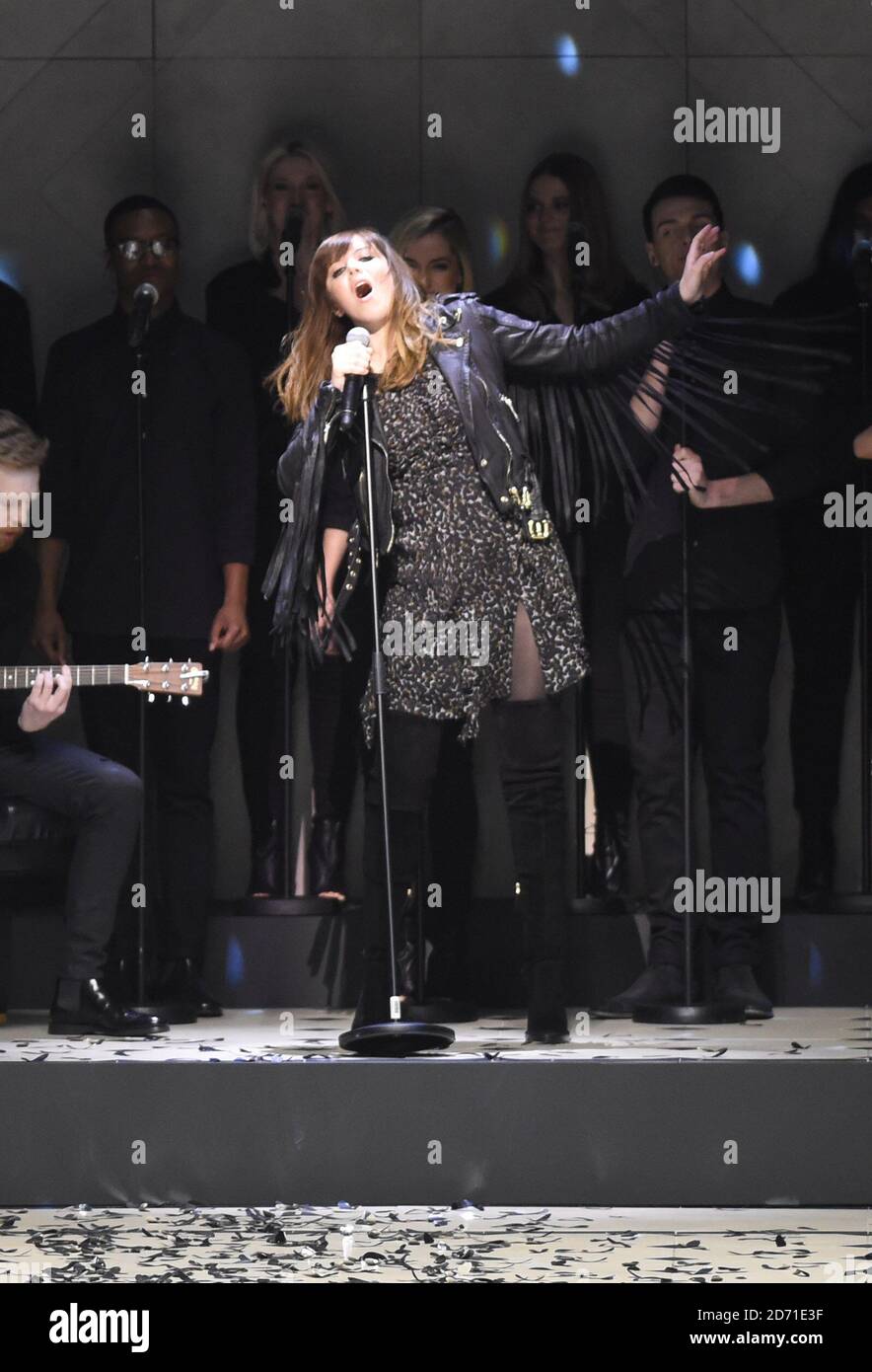 Clare Maguire performing live during the Burberry Prorsum fashion show held  at Perks Field, Kensington Gardens, London, W2 as part of London Fashion  Week Autumn-Winter 2015 Stock Photo - Alamy