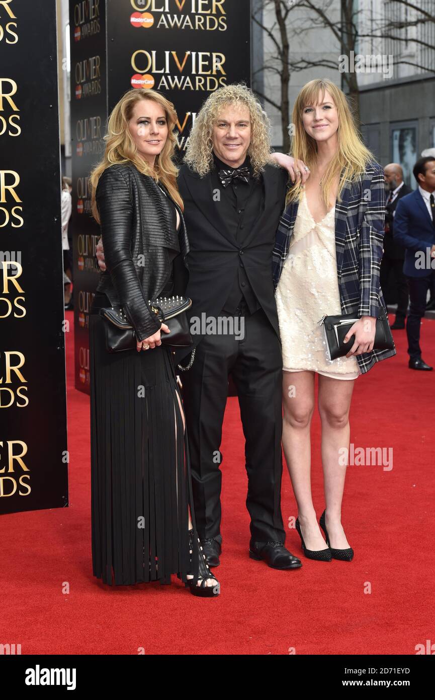 Lexi Quaas (L) and David Brya attending The Olivier Awards 2015, sponsored by MasterCard, held