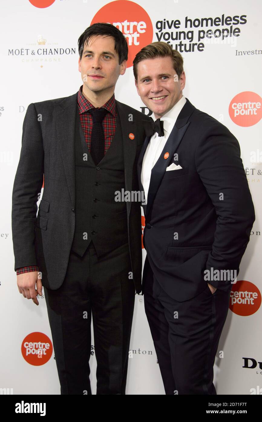 Allen Leech and Rob James Collier attending the Downton Abbey Ball in aid  of Centrpoint, at the Savoy Hotel in London Stock Photo - Alamy