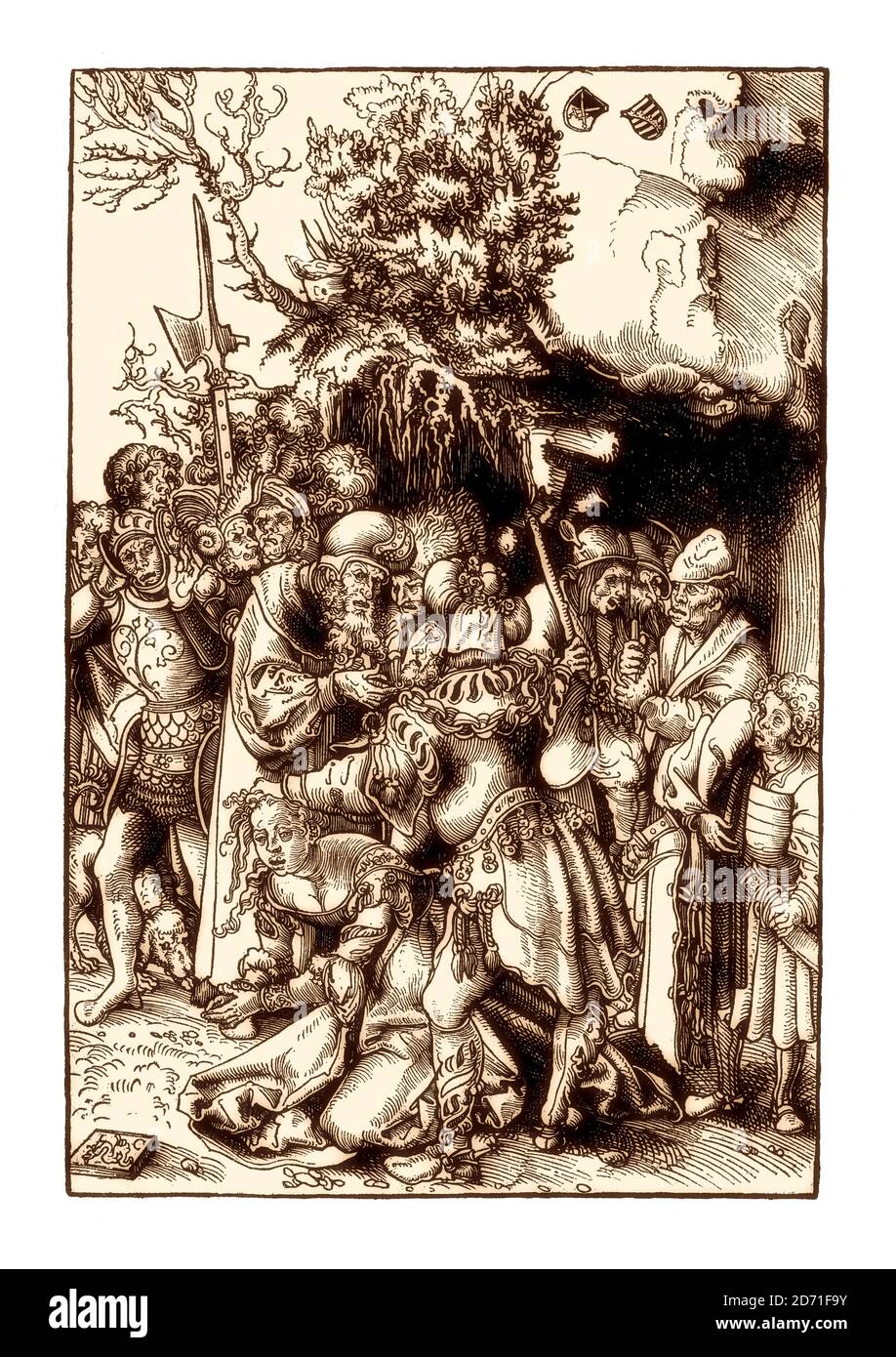 Lucas Cranach the Elder, The Martyrdom of Saint Barbara, facsimile of the 19th century Stock Photo