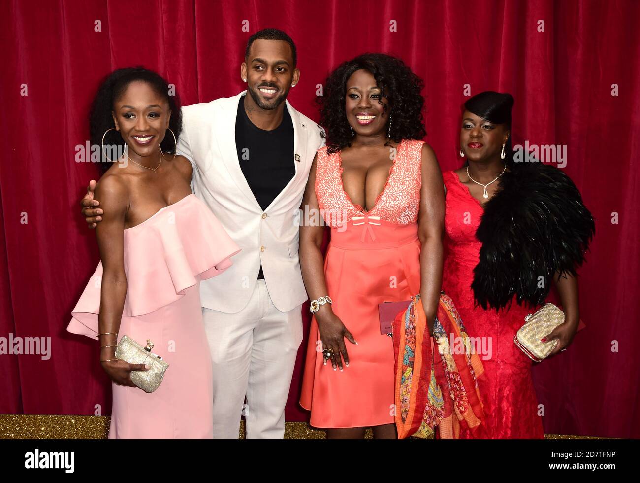 Diane Parish, Richard Blackwood, Ellen Thomas and Tameka Empson attending the British Soap Awards at the Palace Hotel, Manchester Stock Photo