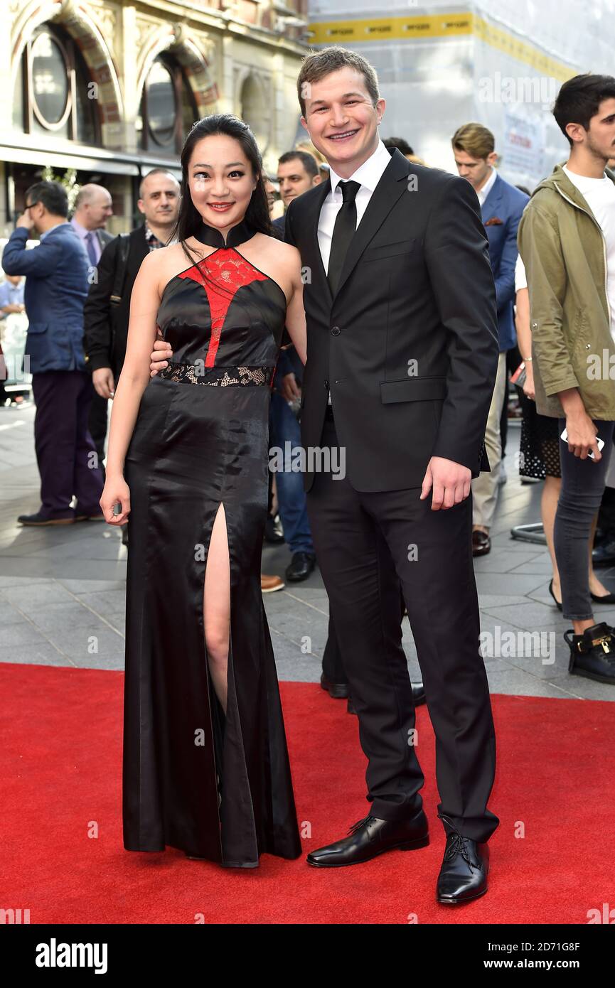 Kunjue Li and Alec Utgoff attending the San Andreas UK film premiere held at The Odeon cinema