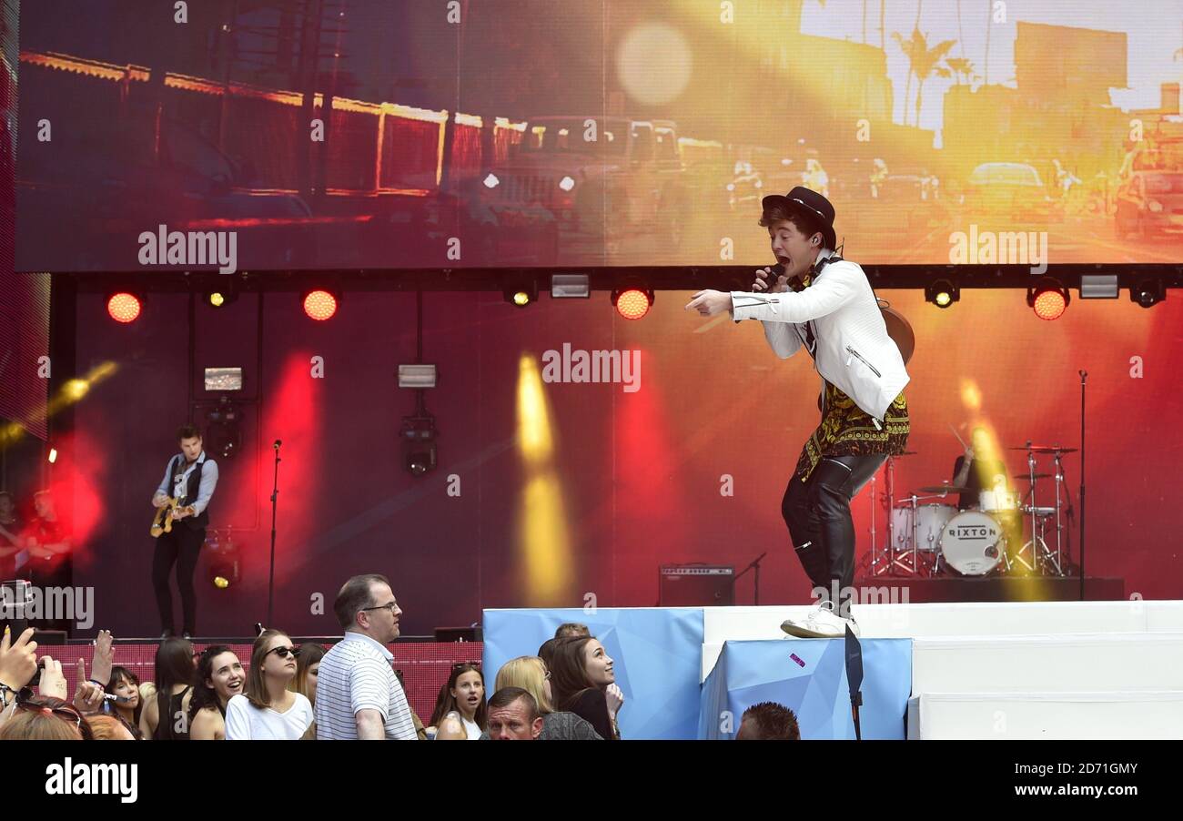 EXCLUSIVE Jake Roche of Rixton performs on stage during Capital FM's ...