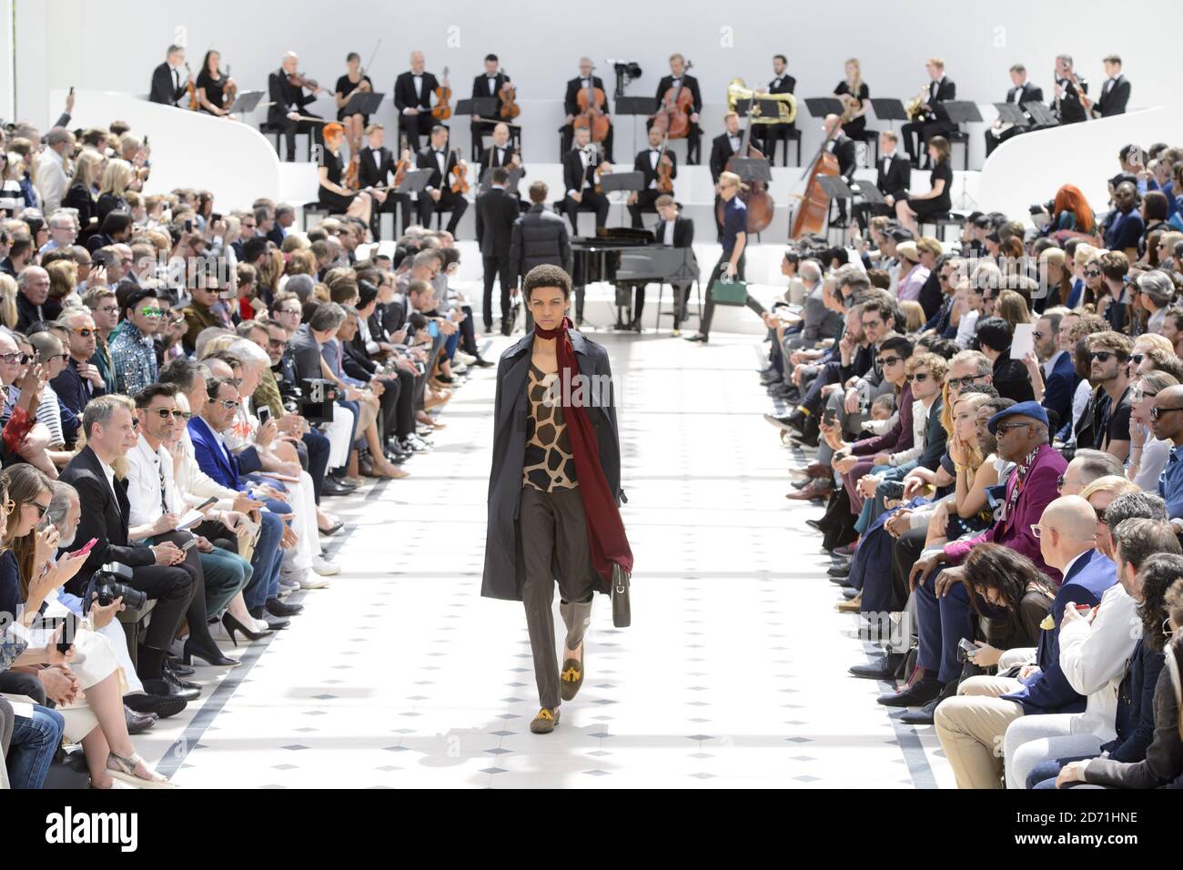 Models on the catwalk during the Burberry Prorsum Men's Fashion Show as  part of the London Collections: Men SS16 collection, held at Perks Field,  Kensington Gardens, London (Mandatory Credit: MATT CROSSICK/ EMPICS