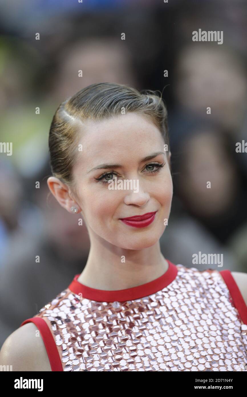 Emily Blunt attending the UK premiere of Sicario, at the Empire Cinema ...