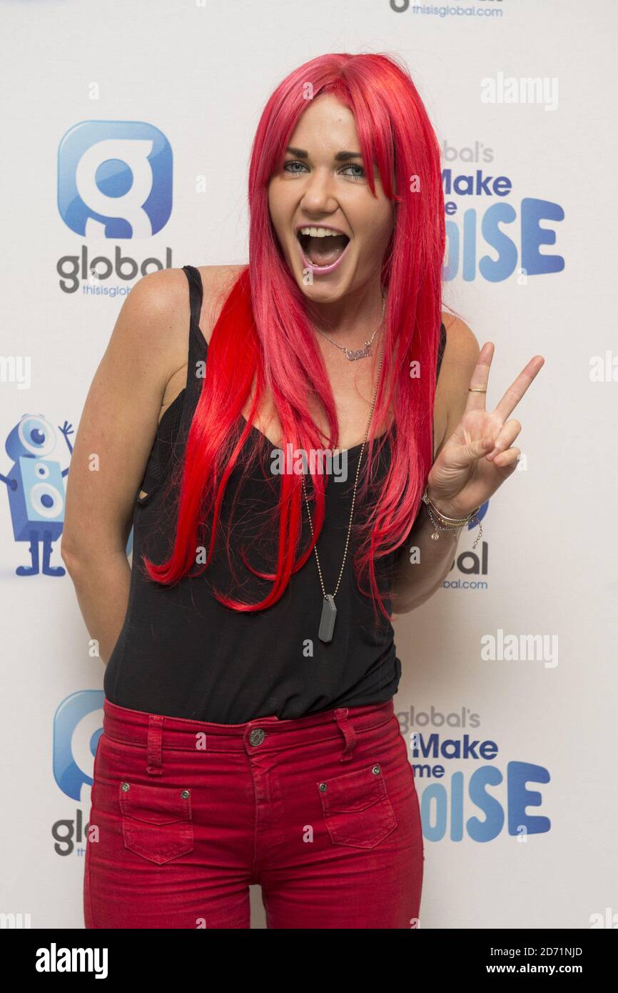 Capital Xtra presenter Toni Phillips taking part in Globalâ€™s Make Some  Noise, at the Global radio studios in central London. Globalâ€™s Make Some  Noise is a national charity that raises money to
