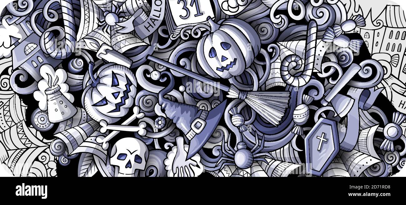 Happy Halloween day doodle illustration Stock Vector Image & Art - Alamy Happy Halloween day doodle illustration Stock Vector Image & Art - Alamy