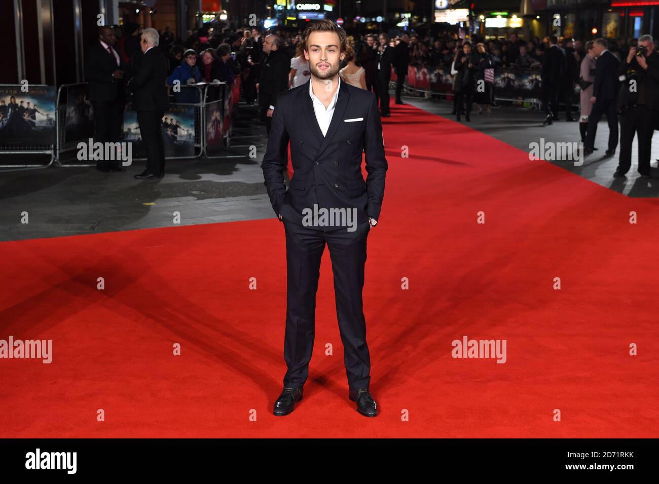 Douglas Booth attending the Pride and Prejudice and Zombies European Premiere at Vue West End, Leicester Square, London. Stock Photo