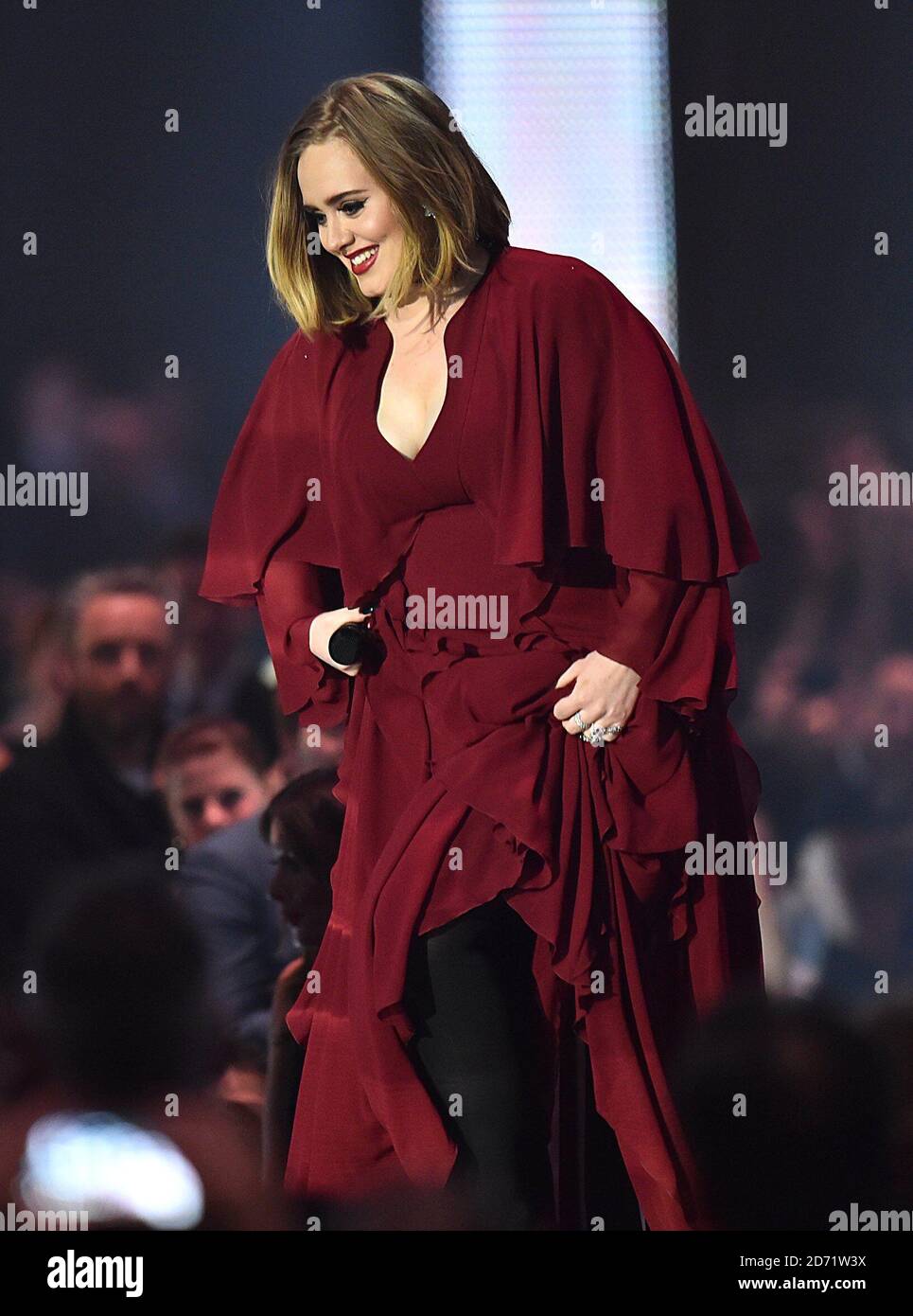 Adele wins the Best British Female Solo Artist Award at the 2016 Brit