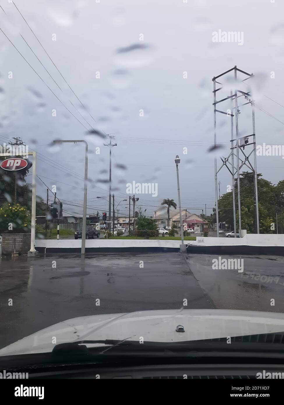 POINT FORTIN, TRINIDAD AND TOBAGO Oct 14, 2020 Rainy weather at a