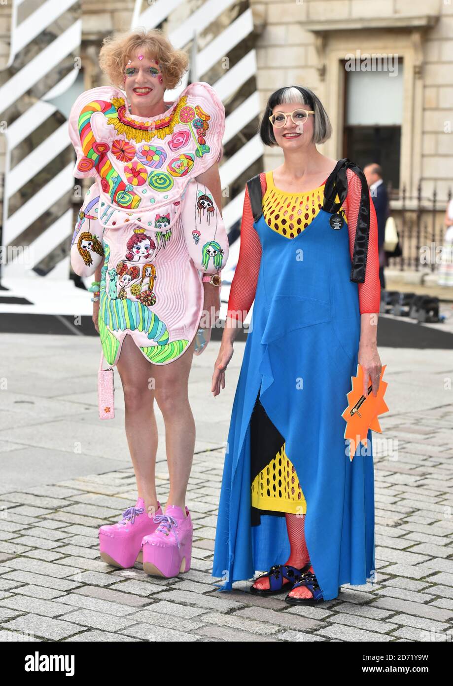 Grayson Perry and Philippa Perry attending the Royal Academy of Arts Summer Exhibition preview party at the Royal Academy of Arts, Burlington Gardens, London. (Credit: Matt Crossick/ EMPICS Entertainment) Stock Photo