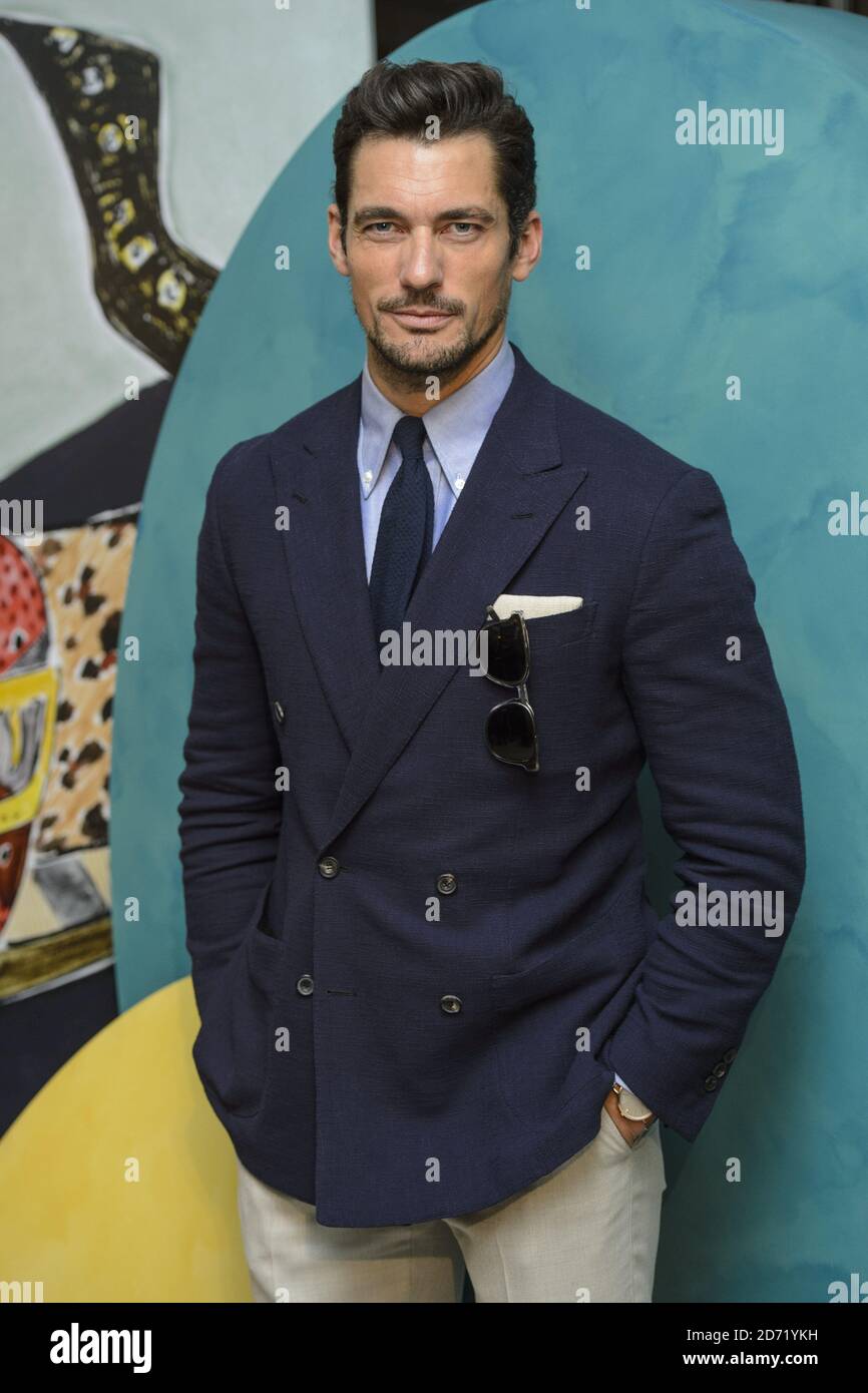 David Gandy attends a private party hosted by Chief Executive Christopher at Burberry in central London Stock Photo - Alamy