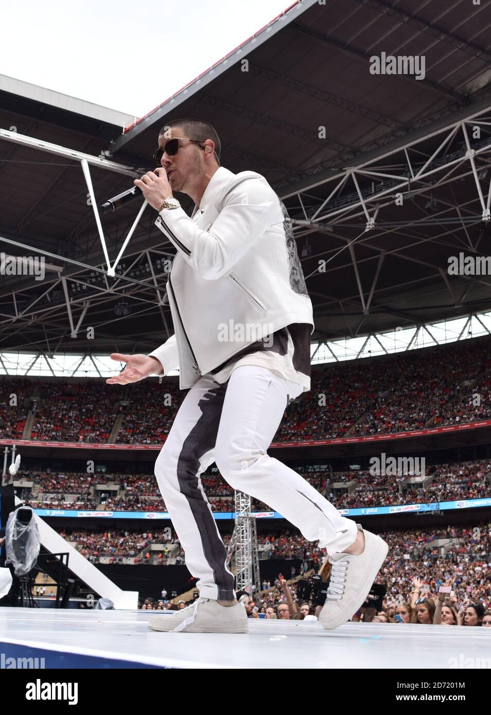 Nick Jonas at the Capital FM's Summertime Ball with Vodafone held at Wembley Stadium, London (Picture Credit: Matt Crossick/ EMPICS Entertainment) Stock Photo