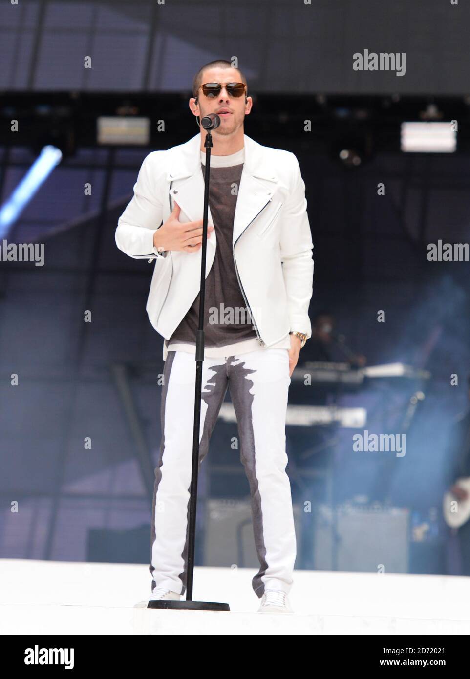 Nick Jonas at the Capital FM's Summertime Ball with Vodafone held at Wembley Stadium, London (Picture Credit: Matt Crossick/ EMPICS Entertainment) Stock Photo