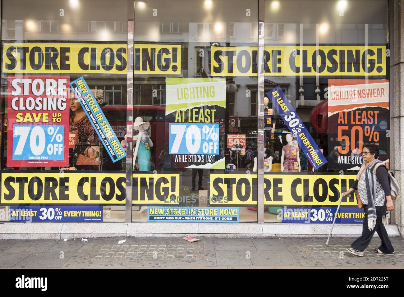 General view of the BHS store in Oxford Street, London. All 164 BHS stores are set to close, only remaining open until stock is sold off.  Stock Photo
