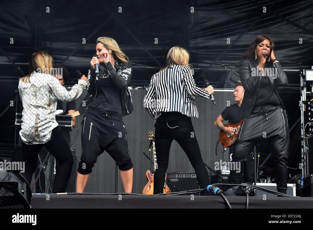All Saints (l-r Melanie Blatt, Natalie Appleton Nicole Appleton, Shaznay Lewis) performing during the V Festival at Hylands Park in Chelmsford, Essex. Picture date: Saturday August 20, 2016. Photo credit should read: Matt Crossick/ EMPICS Entertainment. Stock Photo