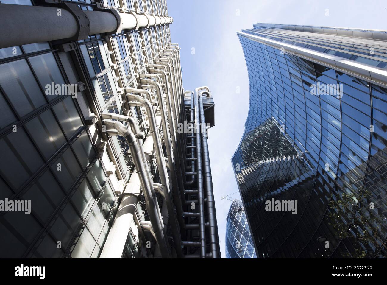 General view of the Lloyds Building in the City of London. September 30th will mark 100 days since the UK voted to leave the EU, prompting the insurance firm to make plans to open a subsidiary abroad to allow it to continue trading across Europe.  Stock Photo