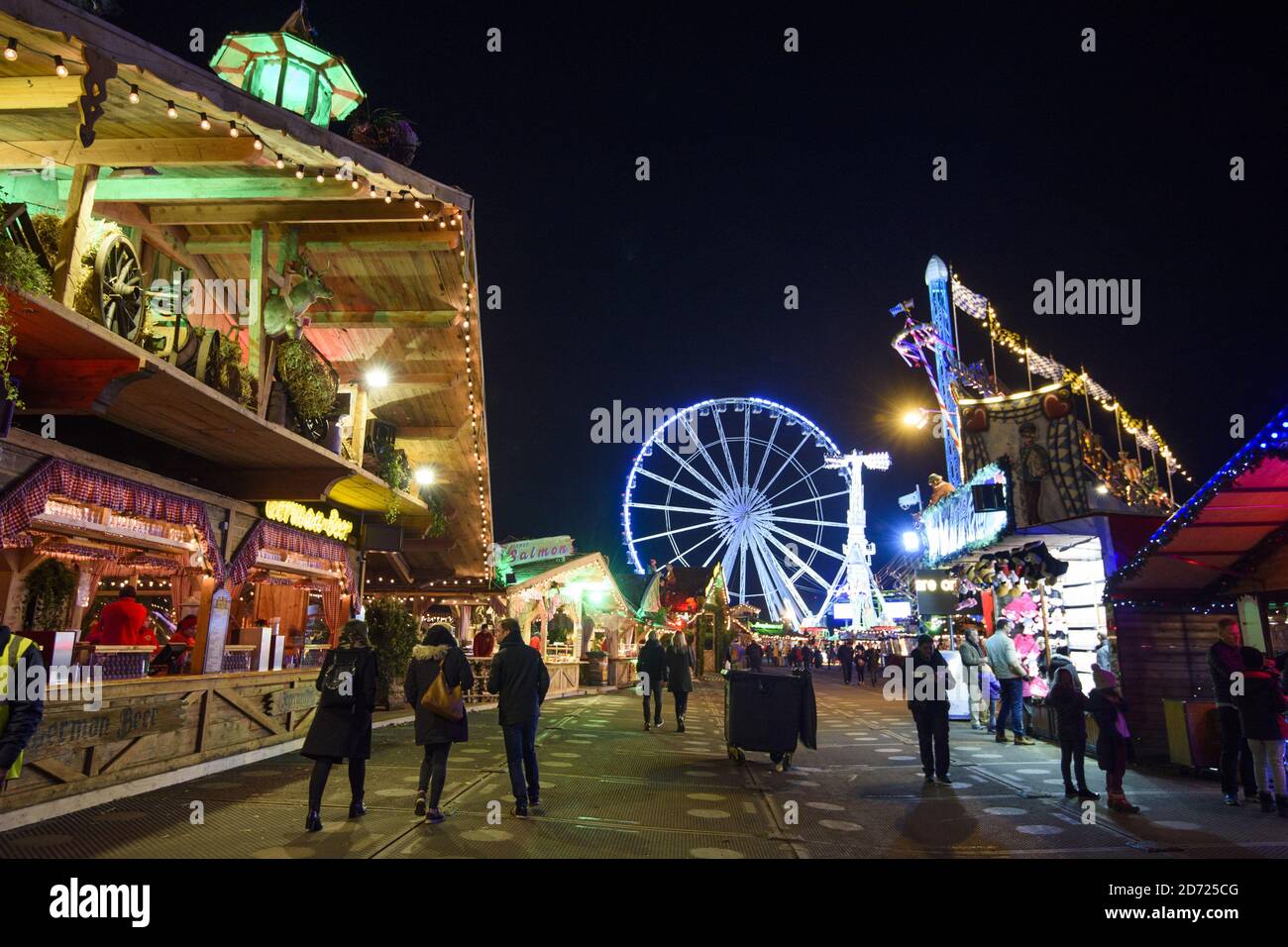 General view of Hyde Park Winter Wonderland in London. Picture date: Thursday November 17th, 2016. Photo credit should read: Matt Crossick/ EMPICS Entertainment. Stock Photo