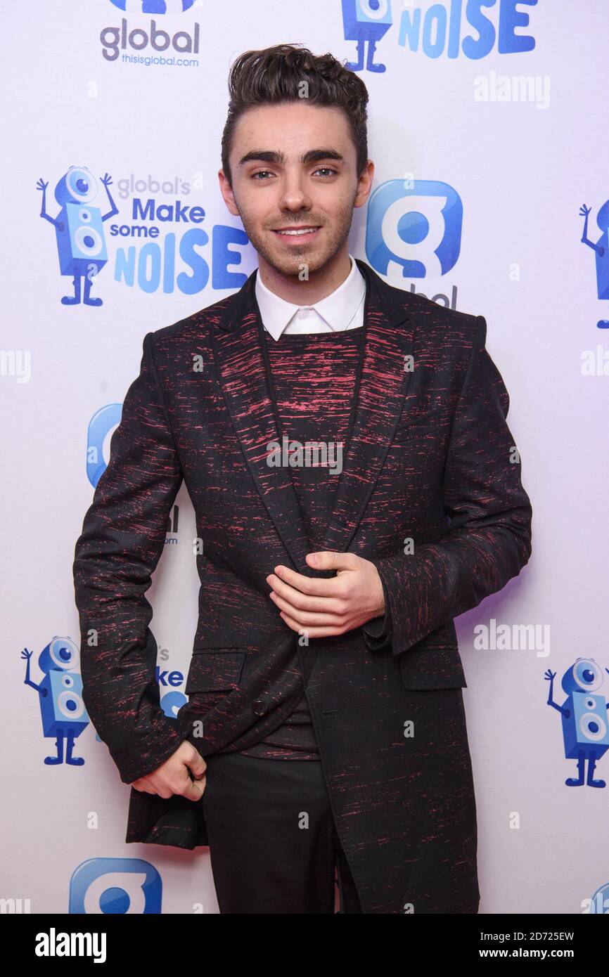 Nathan Sykes during Global's Make Some Noise Night, held at Supernova, at Victoria Embankment Gardens, London. The event raised money for Global's Make Some Noise - the charity set up by Global, the media and entertainment group - to help disadvantaged youngsters across the UK. Picture date: Thursday November 24th,  2016. Photo credit should read: Matt Crossick/ EMPICS Entertainment. Stock Photo