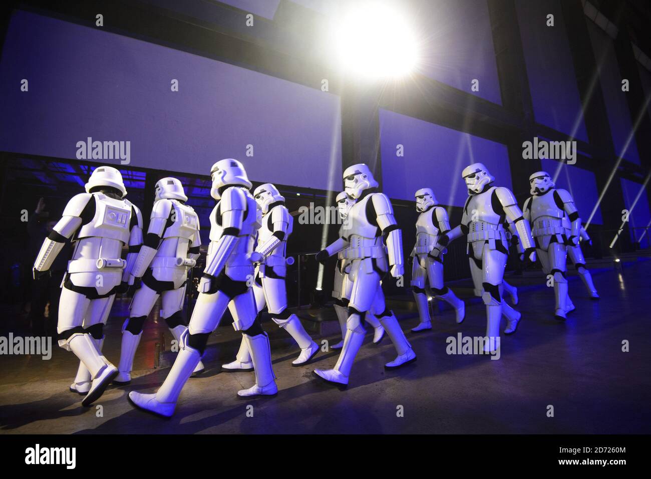 Stormtroopers at the Rogue One: A Star Wars Story Premiere, at the Tate Modern, London. Picture date: Tuesday December 13th, 2016. Photo credit should read: Matt Crossick/ EMPICS Entertainment. Stock Photo